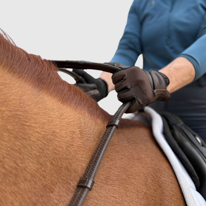 Super Grip Reins -Heavy Rubber Rein for Ultimate Grip- Hand Stops 5" (13cm) Apart - Riders Choice Supply Co