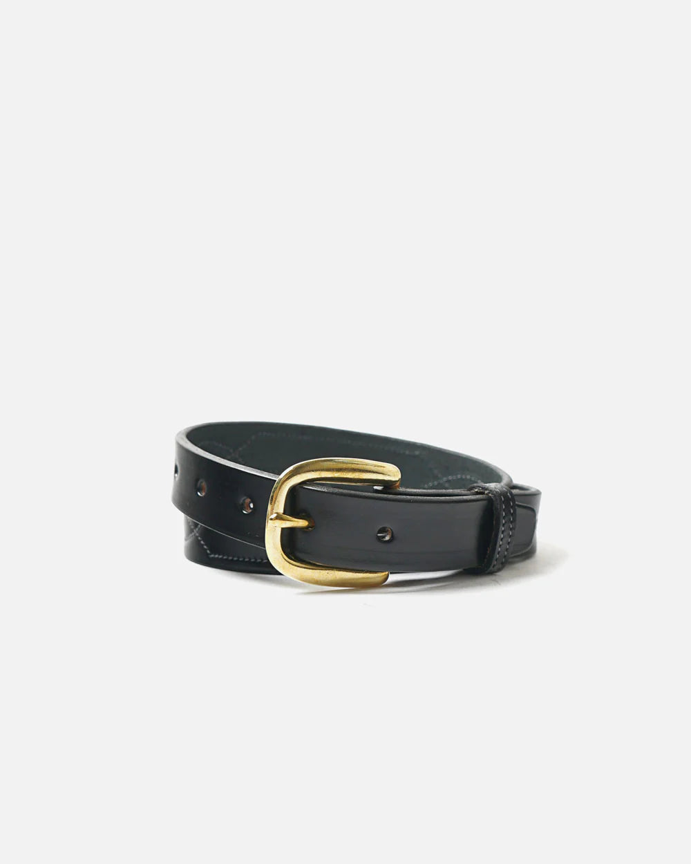 Tory Leather 1" Bridle Leather Repeated Stitch Belt
