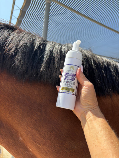 Braiding Mousse  6 oz white bottle