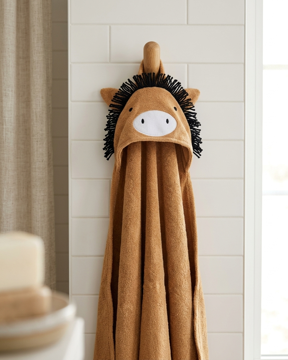 Honey Pony Organic Cotton Hooded Towel