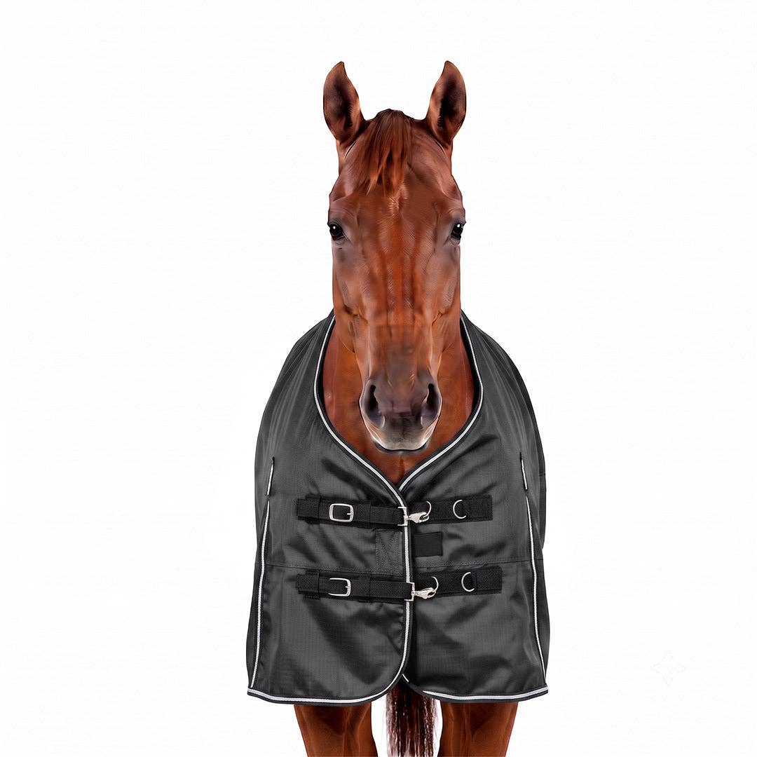 TuffRider 600 D Ripstop Light Weight Turnout Blanket with Standard Neck 100g Fill