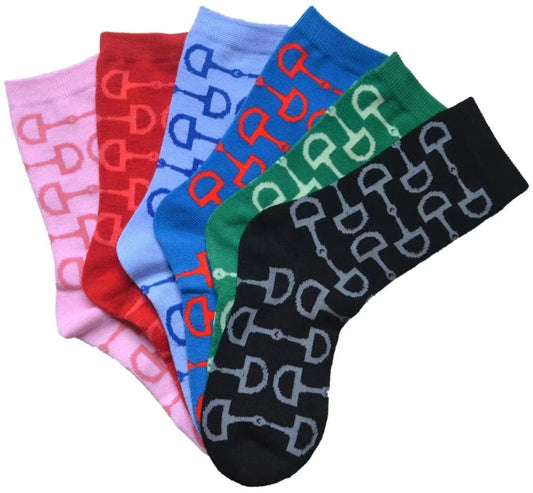 AWST Int'l Snaffle Bits Crew Socks - Assorted Colors - Riders Choice Supply Co