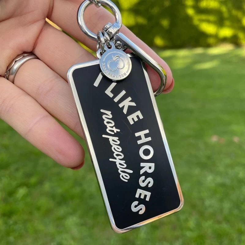 Dapplebay Horses Not People Keychain - Riders Choice Supply Co