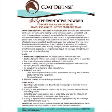 Coat Defense Daily Powder - 16 Oz - Riders Choice Supply Co