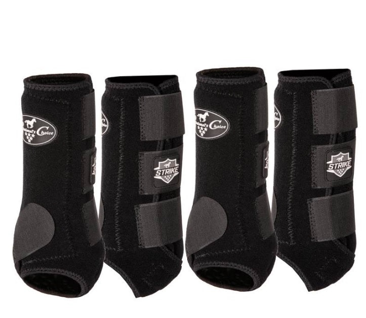 Professional's Choice SMB Strike Boots, Large, Black, 4 Pack - Riders Choice Supply Co