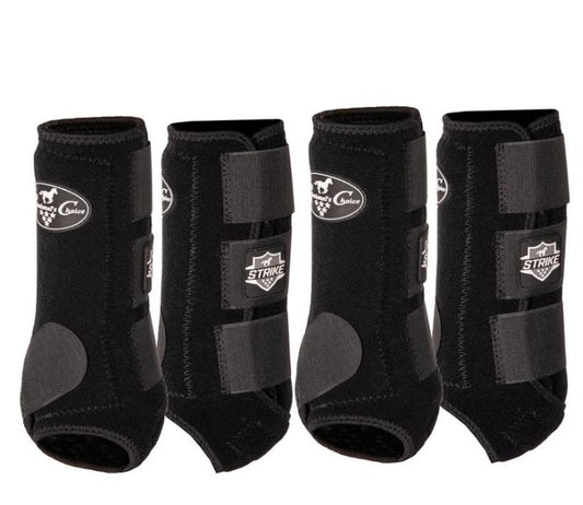 Professional's Choice SMB Strike Boots, Large, Black, 4 Pack - Riders Choice Supply Co