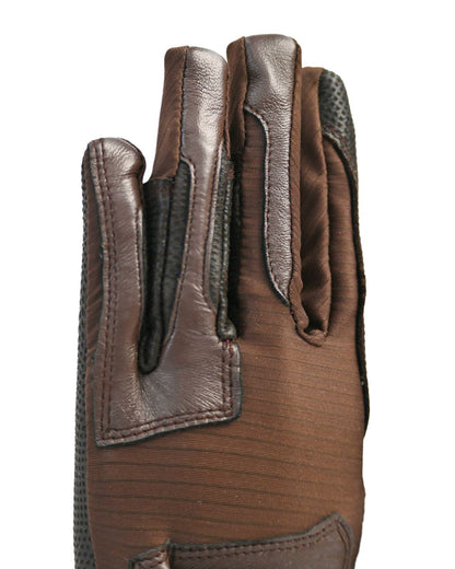 Tackified Copper Tech™️ Leather Premium Riding Glove in Brown - Riders Choice Supply Co