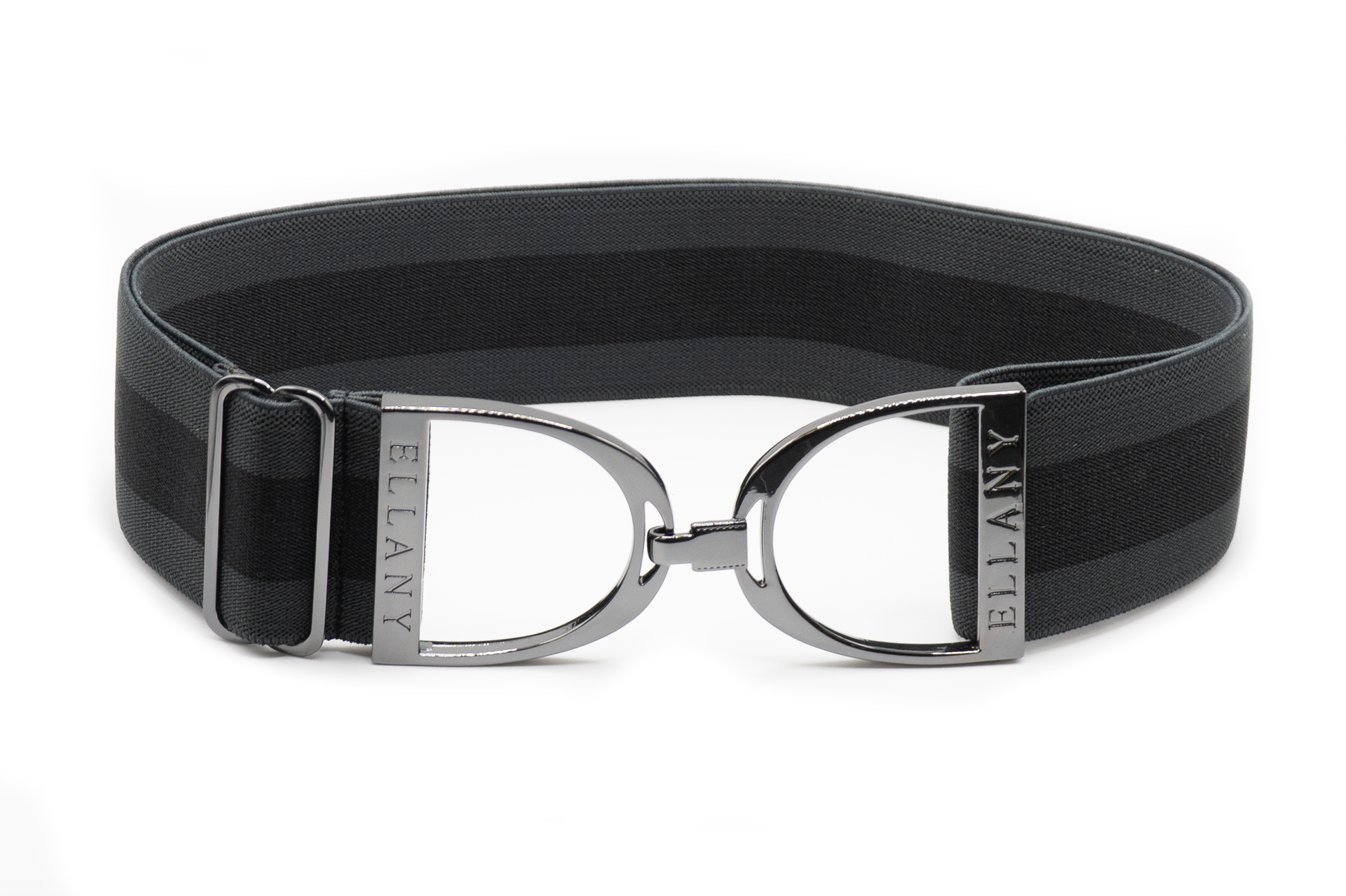 Charcoal Stripes - 2" Gunmetal Stirrup Elastic Belt - Riders Choice Supply Co