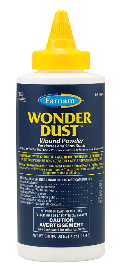 Farnam Wonder Dust Wound Powder, 4 Ounces for Horses - Riders Choice Supply Co