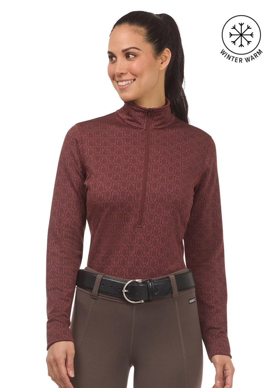 Kerrits Equestrian Apparel Snaffle Fleece Half Zip Top - Amber Spice - Riders Choice Supply Co