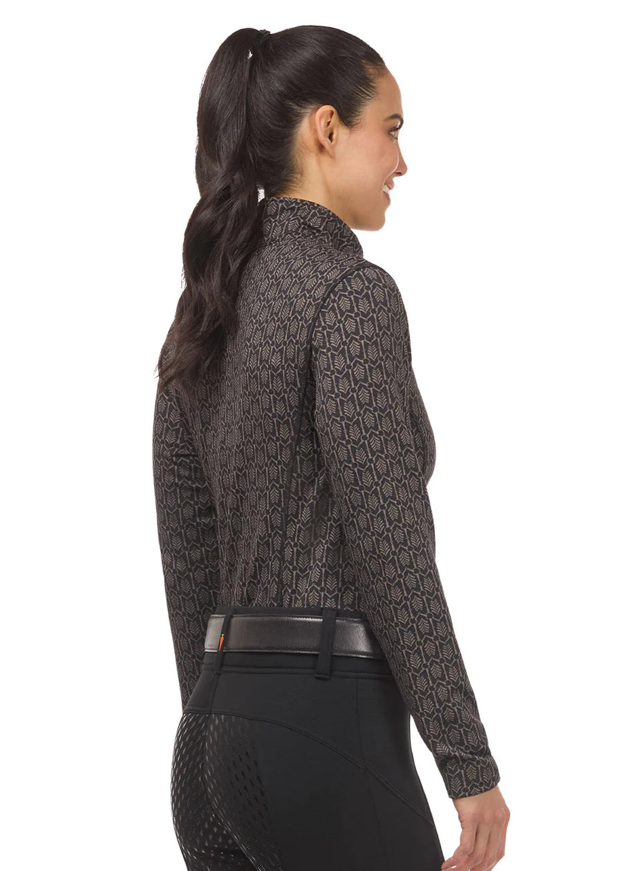 Kerrits Equestrian Apparel Snaffle Fleece Half Zip Top- Black - Riders Choice Supply Co