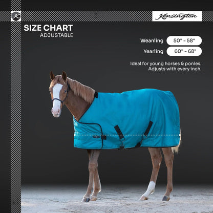 1200D Adjustable Juvenile 180G Medium Weight Winter Turnout Blanket - Waterproof & Breathable - Riders Choice Supply Co