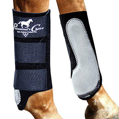 Professionals Choice 2XCOOL Horse Front Boots Black, Size M - Riders Choice Supply Co