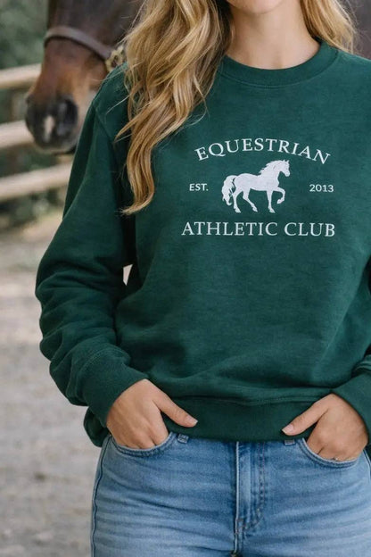 Equestrian Athletic Club Sweatshirt (Green)