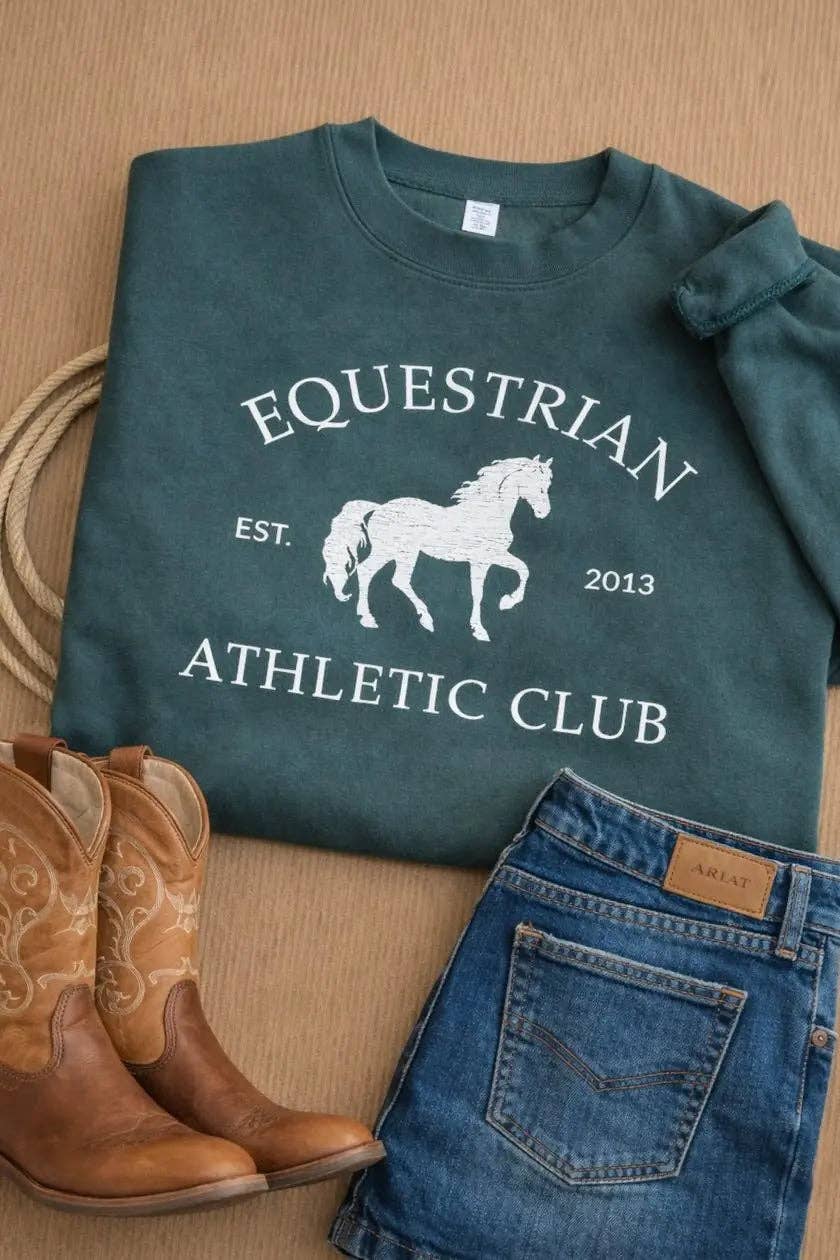 Equestrian Athletic Club Sweatshirt (Green)