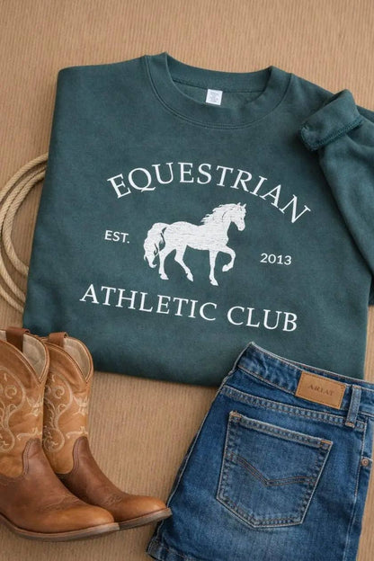 Equestrian Athletic Club Sweatshirt (Green)