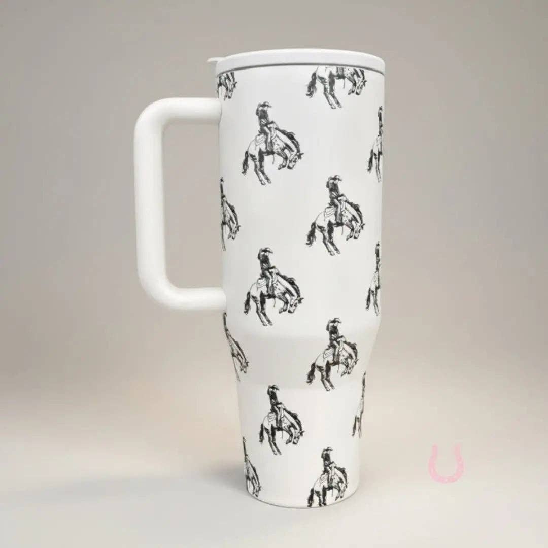 Buckin' Bronco Western Tumbler (40 oz)