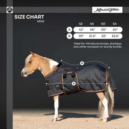 Mini 80G Light Weight Horse Winter Turnout Blanket - Waterproof & Breathable - Riders Choice Supply Co