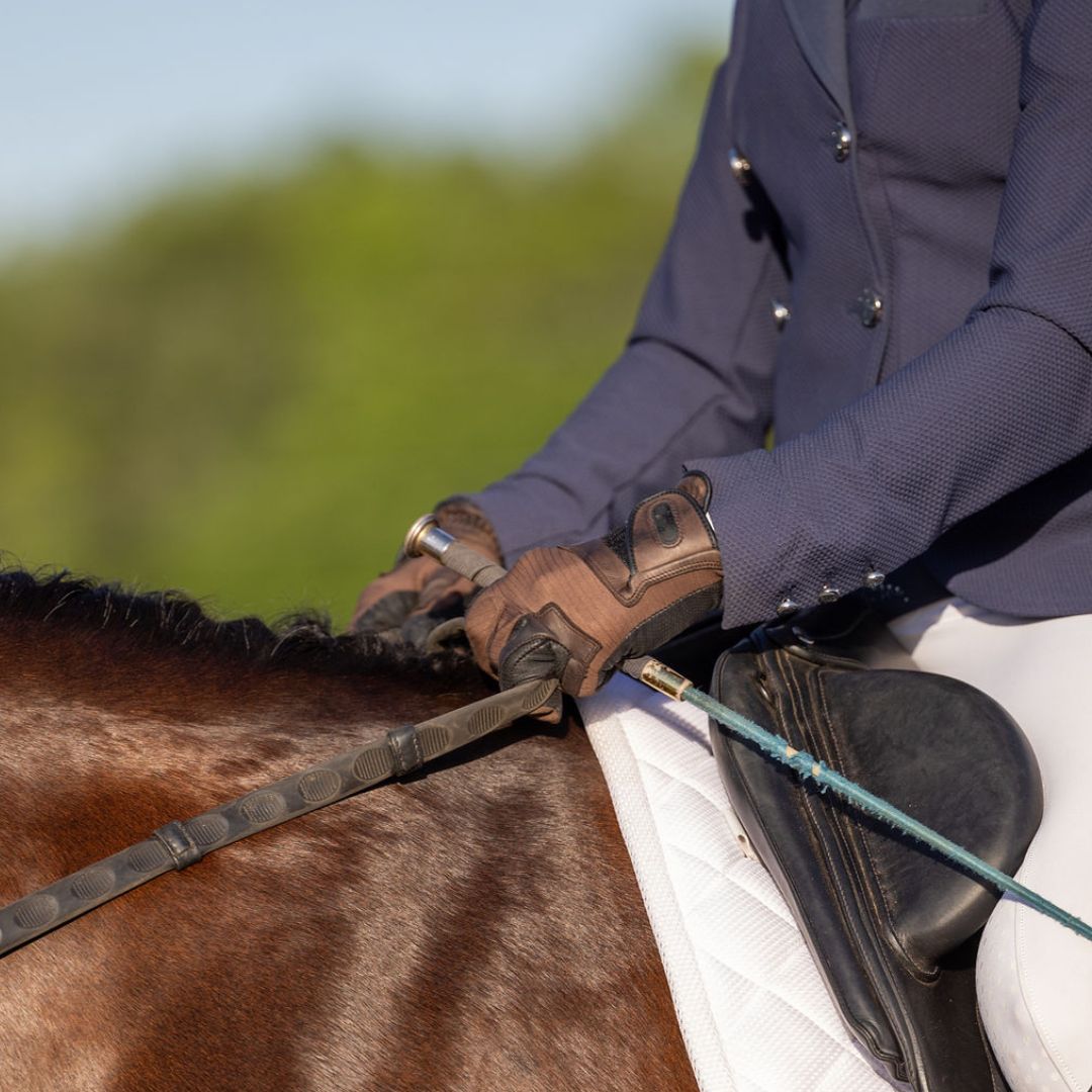 Tackified Copper Tech™️ Leather Premium Riding Glove in Brown - Riders Choice Supply Co