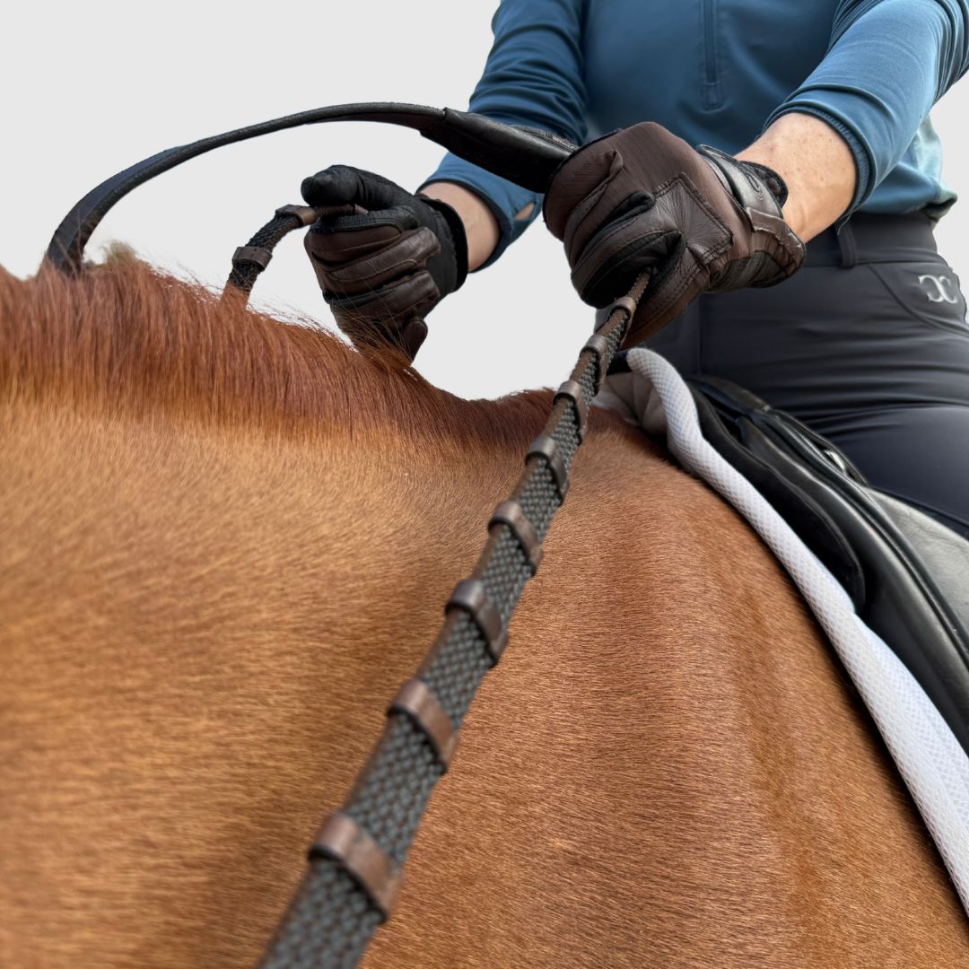 Sure Grip Rubber Rein with 1" Hand Stop - Riders Choice Supply Co
