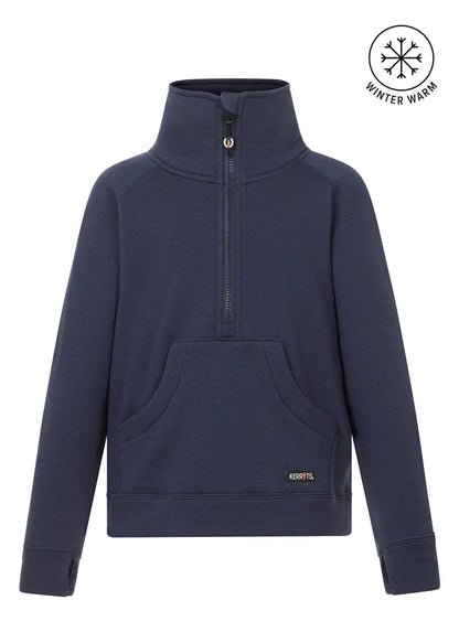 Kerrits Kids Etched Half Zip Sweatshirt- Galaxy Blue - Riders Choice Supply Co