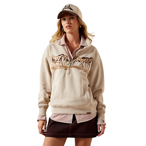 Ariat Women's Running Wild 1/2 Zip Sweatshirt