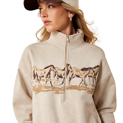 Ariat Women's Running Wild 1/2 Zip Sweatshirt