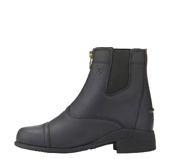 Ariat Kid's Scout Zip Paddock Boots Leather - Black - Riders Choice Supply Co