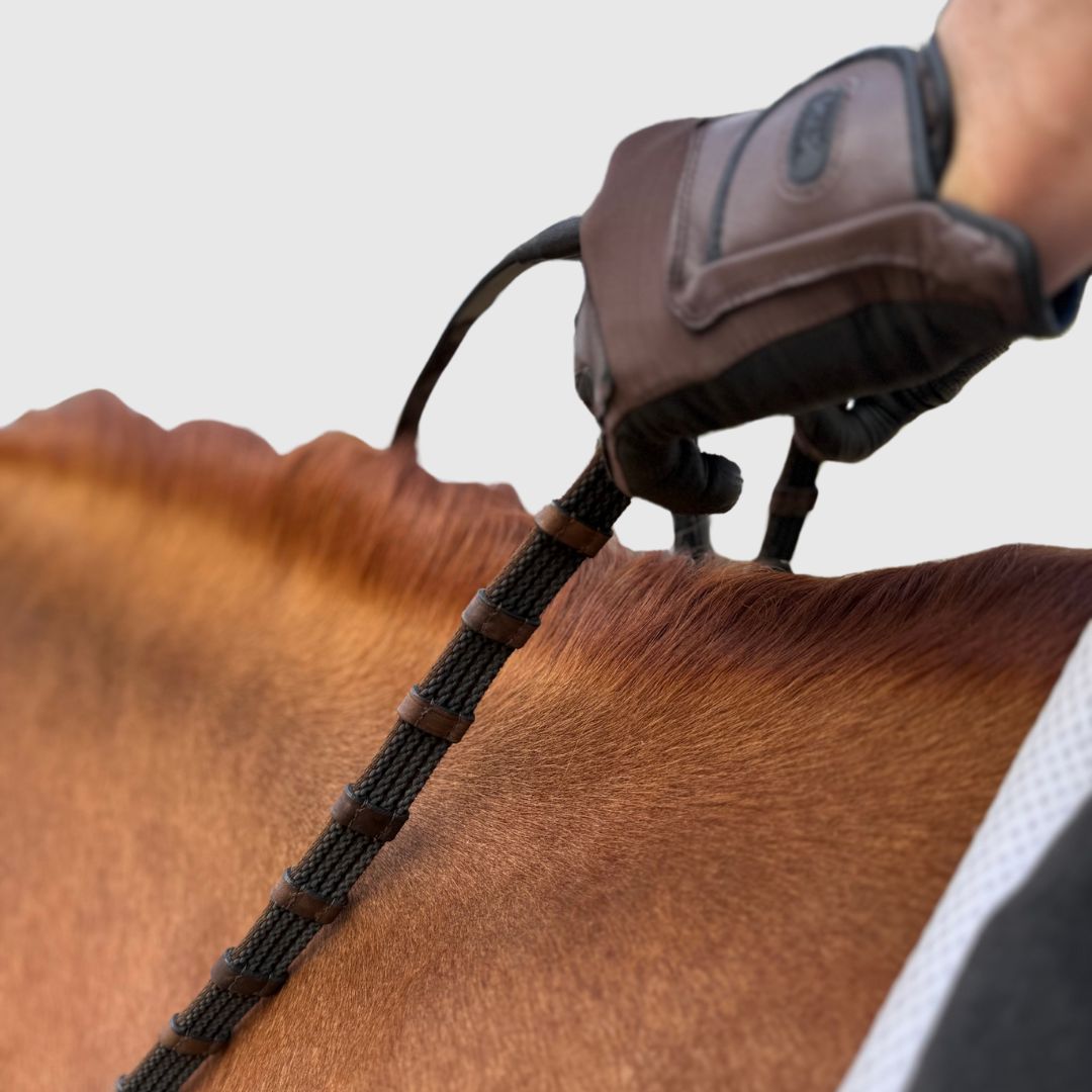 Sure Grip Rubber Rein with 1" Hand Stop - Riders Choice Supply Co