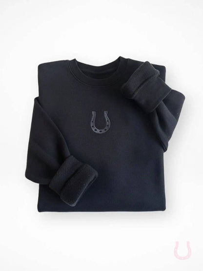 Fortuna Horseshoe Black Sweatshirt