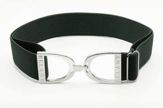 Hunter - 1.5" Silver Stirrup Elastic Belt