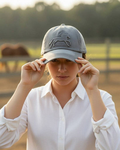 Vintage Horse Hat (Gray)