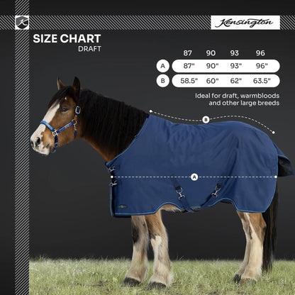 Draft Horse Lightweight 80g Winter Turnout Blanket - Waterproof & Breathable - Riders Choice Supply Co