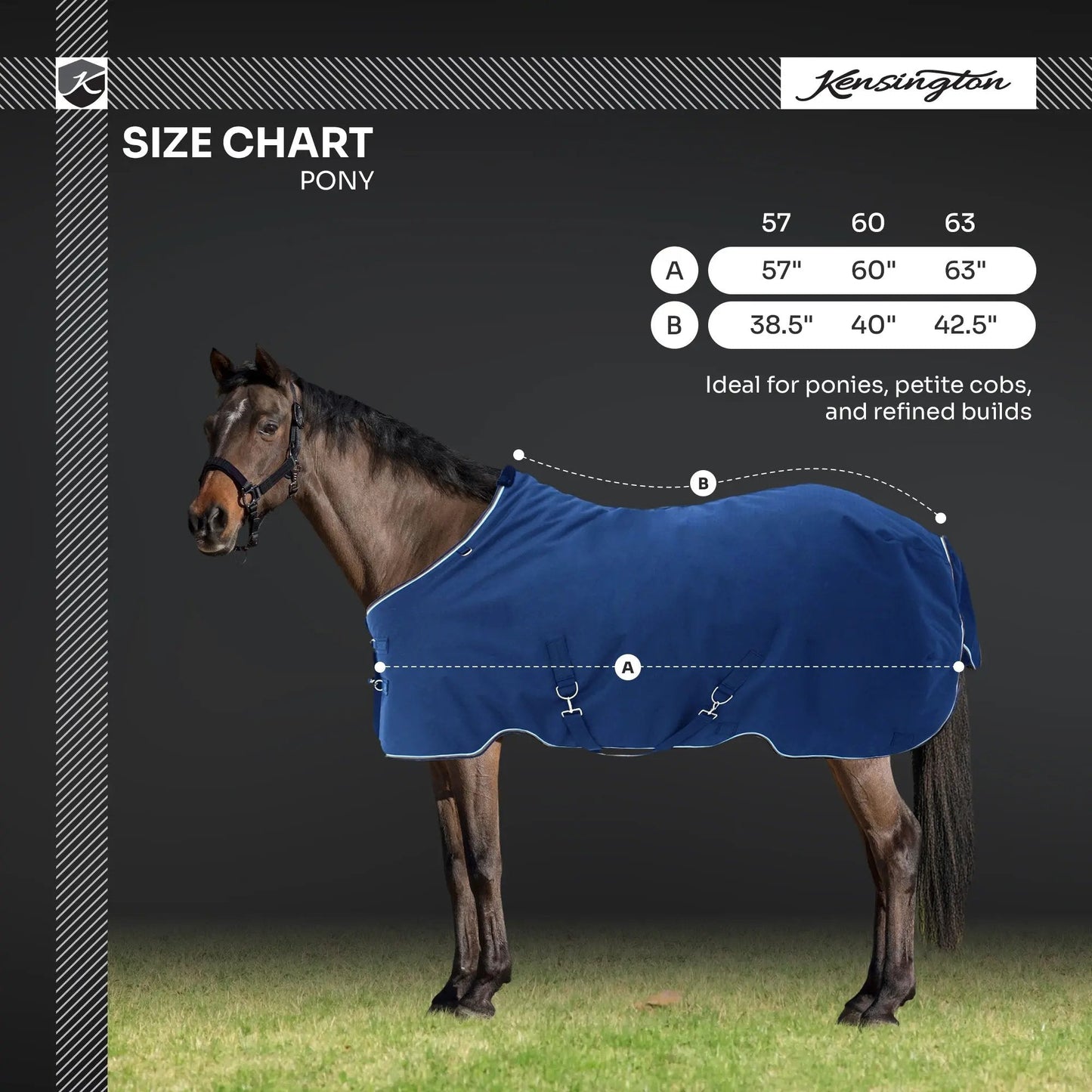 Pony Lightweight 80g Horse Winter Turnout Blanket - Waterproof & Breathable - Riders Choice Supply Co