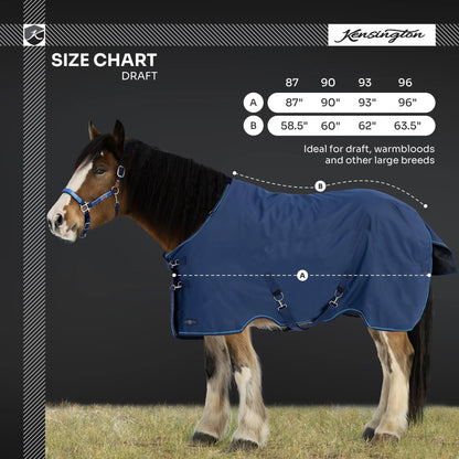 Draft Horse Midweight 180g Winter Turnout Blanket - Waterproof & Breathable - Riders Choice Supply Co