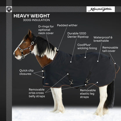 Draft Horse Heavyweight 300g Winter Turnout Blanket - Waterproof & Breathable - Riders Choice Supply Co