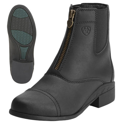 Ariat Kid's Scout Zip Paddock Boots Leather - Black - Riders Choice Supply Co