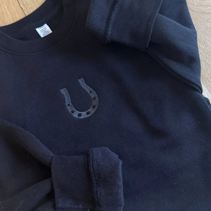 Fortuna Horseshoe Black Sweatshirt