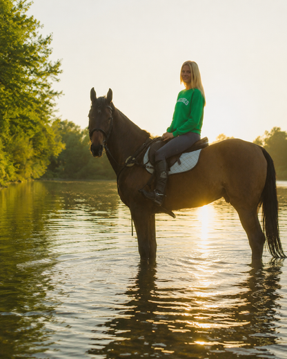 I Love Horses Sweatshirt (Green)