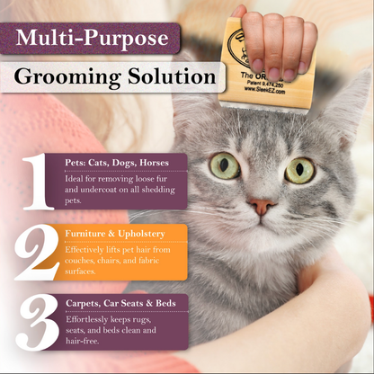 SleekEZ® Cat Brush for Shedding and Grooming (2.5 inch)
