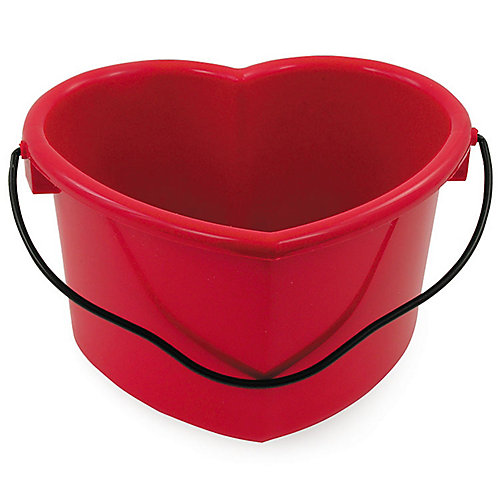 Red Heart Shaped 6 Quart Pail
