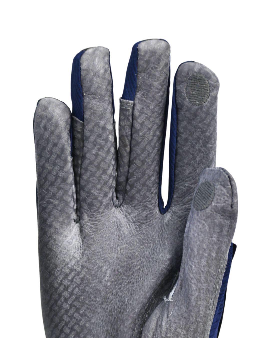 Oil-Tac Copper Tech™️ Leather Premium Riding Glove in Navy - Riders Choice Supply Co