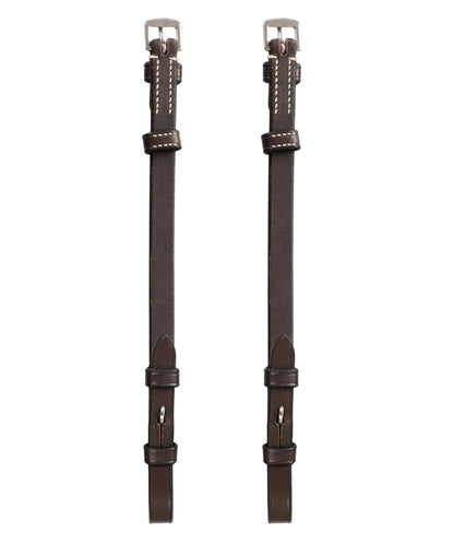 ExionPro Bridle Cheek Pieces With Hook Fastening - White Stitching