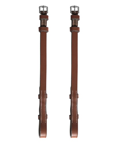 ExionPro Bridle Cheek Pieces With Hook Fastening - White Stitching