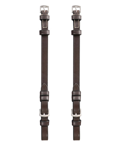 ExionPro Bridle Cheek Pieces With Buckle Fastening - White Stitching