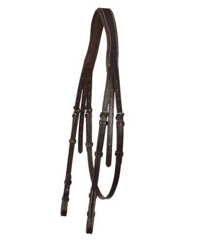 ExionPro 'Hercules' Thin Noseband Padded Hunter Bridle with Reins