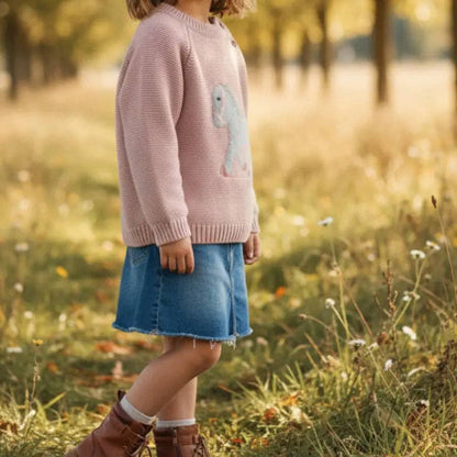 Gwenny Horse Sweater (Blush Pink)