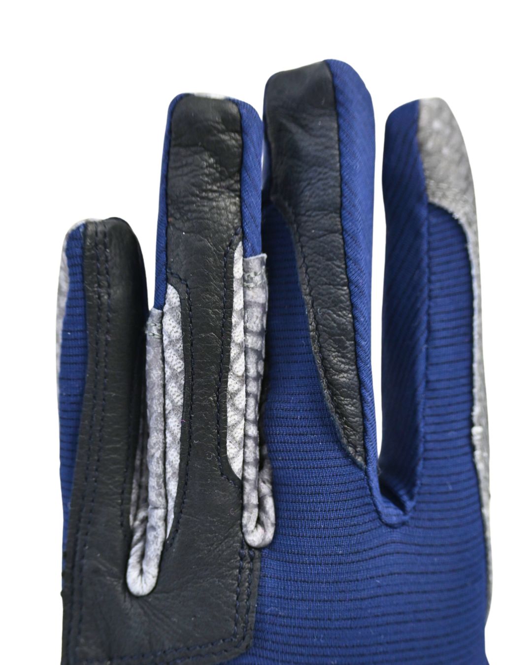 Oil-Tac Copper Tech™️ Leather Premium Riding Glove in Navy - Riders Choice Supply Co