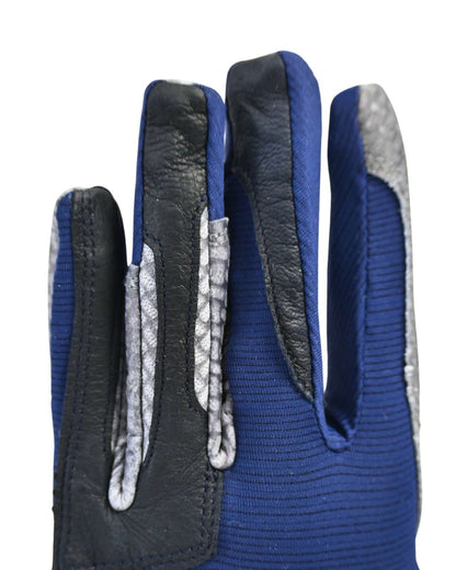 Oil-Tac Copper Tech™️ Leather Premium Riding Glove in Navy - Riders Choice Supply Co