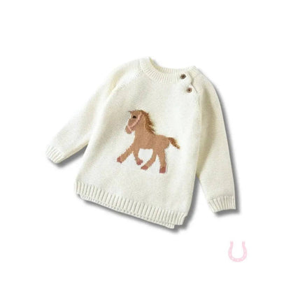Gwenny Horse Sweater (Cream)